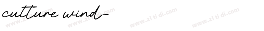 culture wind字体转换